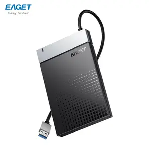 EAGET 2.5 Inch SATA Portable Hard Drive Enclosure USB3.0 Tool-Free High Speed Data Transfer For Office Workers Gamers PC Laptop TV Router Portable Storage Tech Gadget
