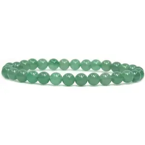Natural Green Aventurine Gemstone 6mm Round Beads Stretch Bracelet 7" Unisex