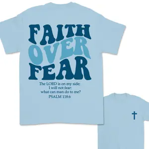 Faith Over Fear Christian T-Shirt, Christian T-Shirt, Jesus T-Shirt For Women, Gift For Women