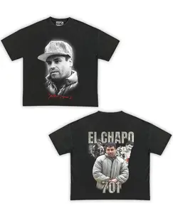 El Chapo Tribute Vintage T Shirt, Spanish Mexican Bingo Card Design Unisex Cotton T-Shirt, For Men Classic Style – Unisex Streetwear Shirt for Men & Women, Classic Crew Neck Top, Cultural Casual Soft Fabric Shirt