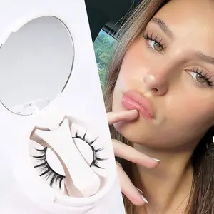 Magnetic Eyelashes with Applicator, 1 Box Reusable Natural Look Eyelash Extensions, Eye Makeup Product for Women & Girls, Cosmetic