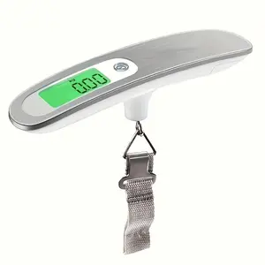 High Precision Luggage Scale, 50kg Digital Scale, Backlight Hanging Scale, Portable Scale for Travel, Household, Outdoor, Stainless Steel Strap