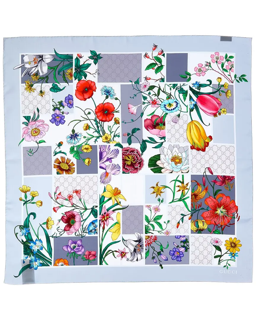Gucci Floral Silk Scarf