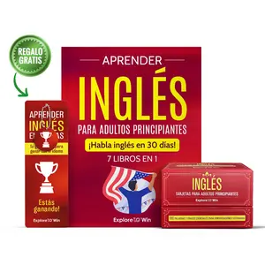 Aprender inglés para adultos principiantes:  7 libros en 1 + 100 Flashcards + Bookmark: ¡Habla inglés en 30 días!