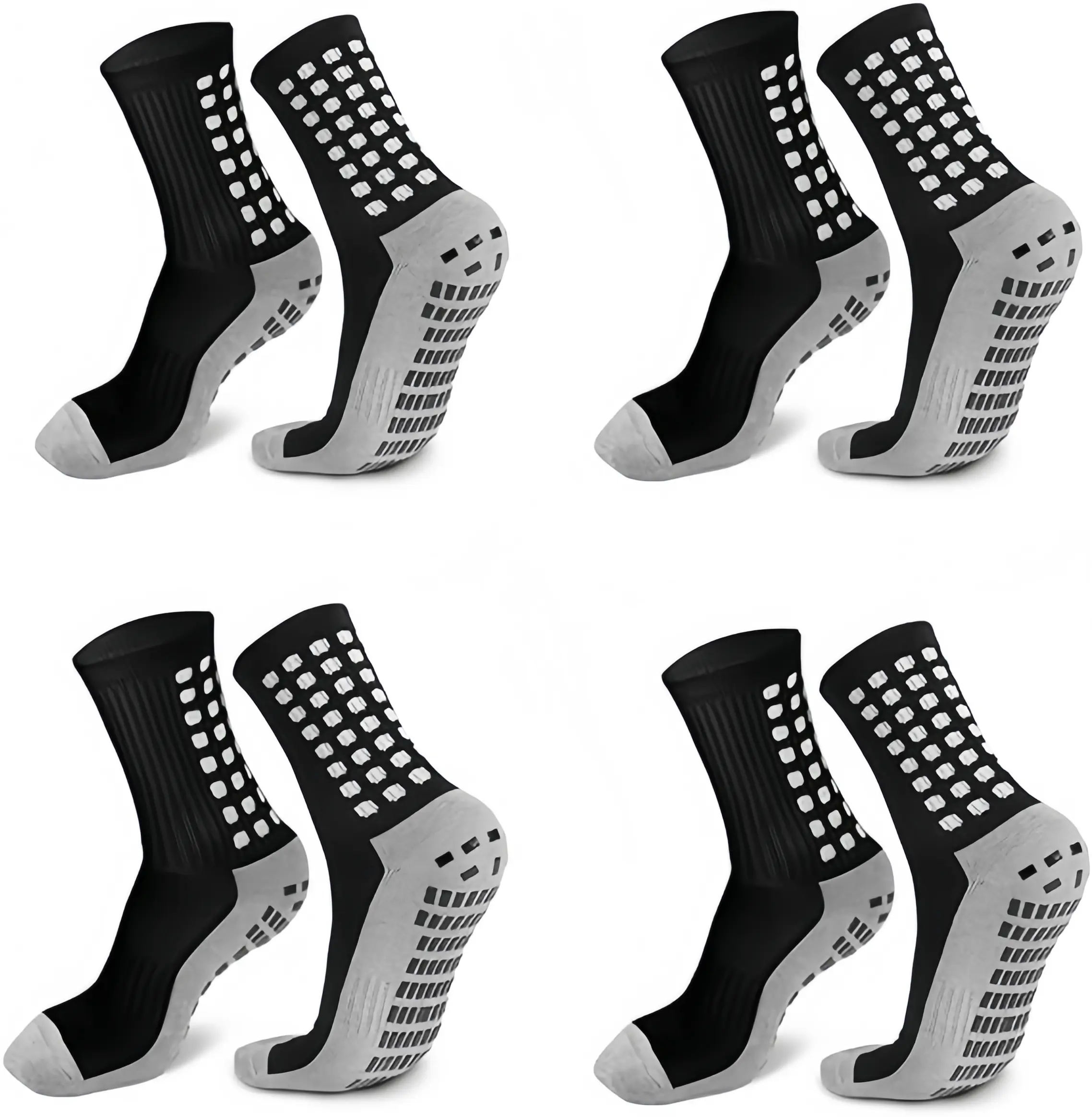 1 pair of men's soccer socks - square design, medium to long, hand or machine washable, strong anti slip grip, suitable for outdoor sports