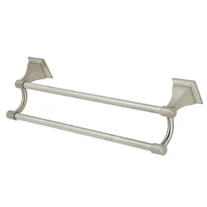 Kingston Brass  18 in. Monarch Dual Towel Bar, Brushed Nickel