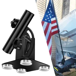 Magnetic Flag Pole Holder for 5th Wheel RV Hitch Heavy Duty No Drill Mount 90° Adjustable Fits Campers Trailers Trucks