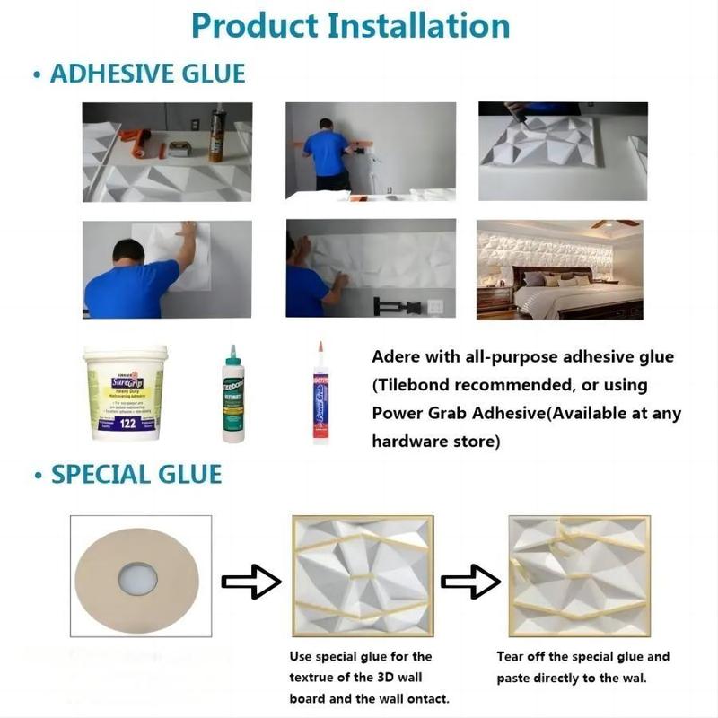 20/30pcs 3D Textured PVC Wall Panels, Waterproof & Moisture-Proof, Easy Install with Adhesive Tape - Modern Abstract Design for Stylish Home Decor, 11.8 x 11.8 inch, Waterproof Wall Panels