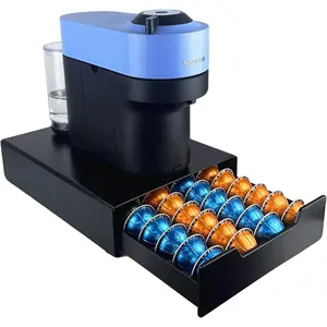 Coffee Pods Holder, Nespresso pods holder Storage Drawer Compatible with Nespresso Vertuo Capsules Dolce Gusto and K-Cup, Capsule Storage Drawer Organizer (24-40pods)