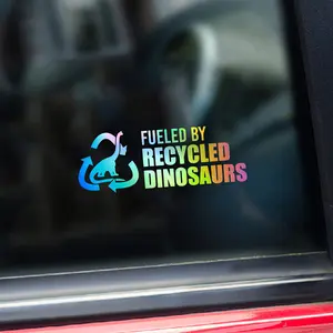 1PC  Goofy “Fueled by Recycled Dinosaurs” Decor StickerThis funny brainhole-style sticker (suitable for car bodies/notebook covers) with dinosaur elements + humorous slogan feels like a “portable tough humor logo”, playful and eye-catching in daily use.