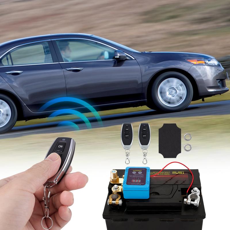 Remote Battery Disconnect Switch 12V 240A, Upgrade Smart Voltage Car Kill Switch Anti-Theft, Prevent Battery Drain, Remote Battery Kill Switch for Car, Truck, RV