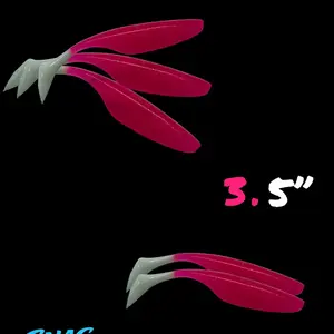 Pink and white 3.5” paddle tails 8pk