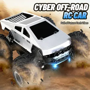 WONDERFUL PLAY: 1:24 2.4 GHz Cybertruck Remote Control Car For kids 5-12 Years,Drift & Lights,Realistic Design.Deformation RC Toy For Boys 5-8,Perfect Birthday Gift.RC Model Car.