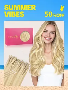 WENNALIFE T Lock Tip Hair Extensions Real Human Hair 50g 60s 16 Inch to 22 Inch Jet Black Real Human Hair Quality Assurance Invisible Fuller Seamless Remy Hair Natural Easy Soft Silky summer hair extensions #SummerVibes