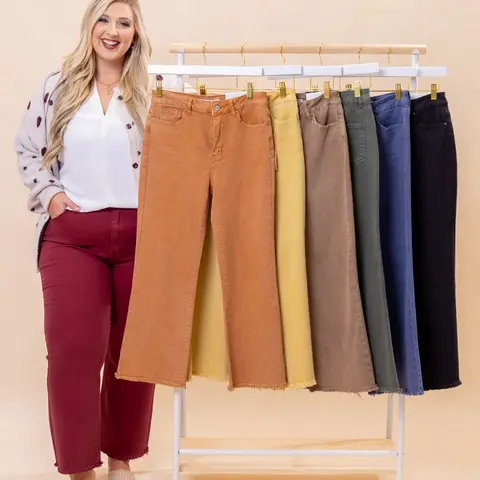 Zenana High Waisted Cropped Bootcut Pant | S - 3X