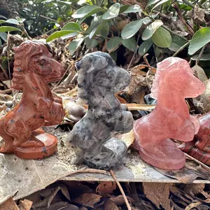 1 count Natural crystals and stones Small Horse Figurine Crystal Animals Horse Statue Horse Sculpture  6-7cm
