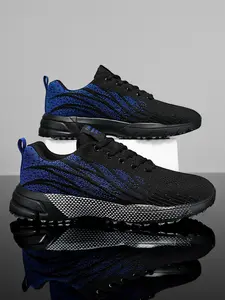 Men's Ombre & Plain Lace Up Sneakers, Fashion Running Shoes, Casual Breathable Comfortable Sports Running Shoes, Male All-match Round Toe Athletic Running Shoes for Daily Wear