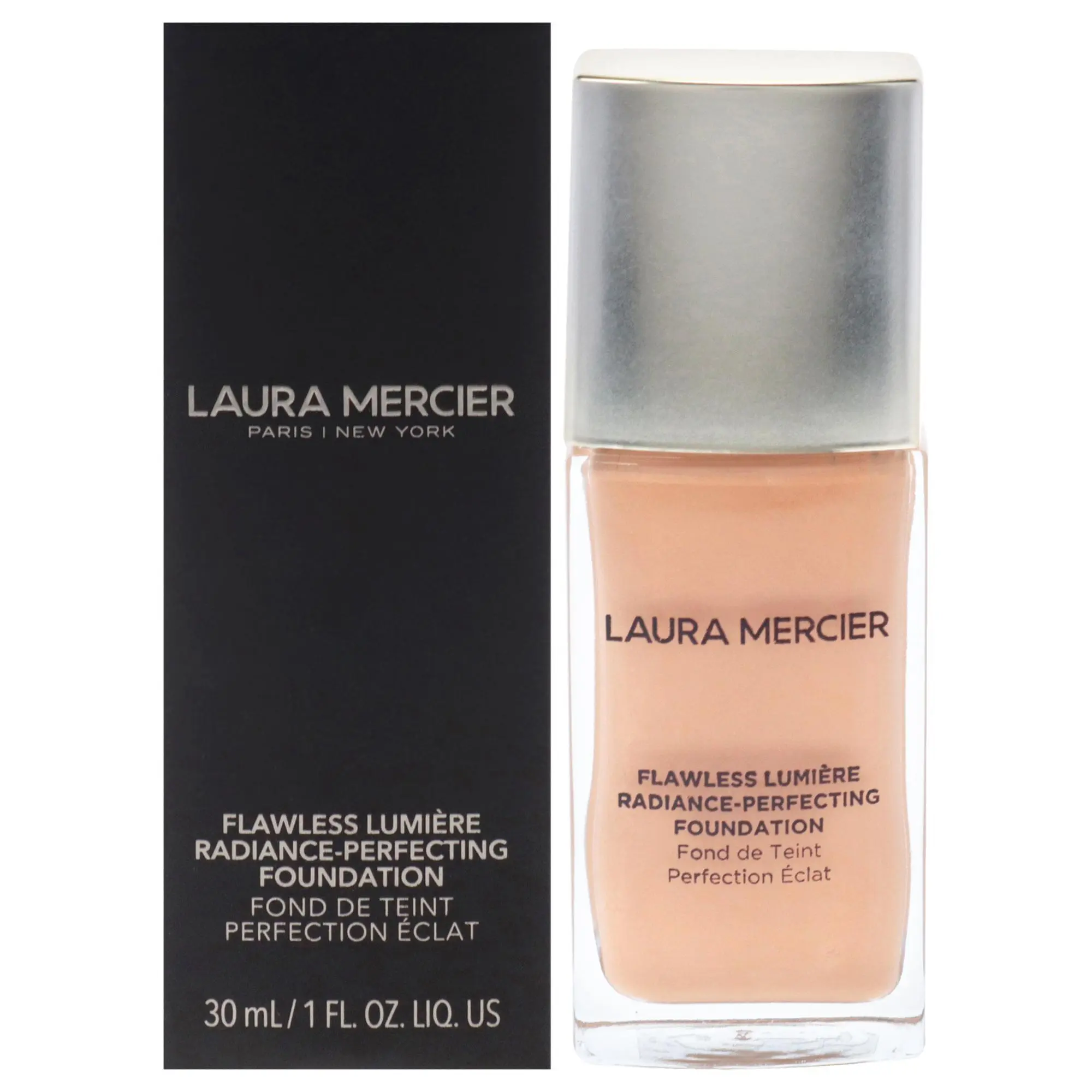 Laura Mercier Flawless Lumiere Radiance-Perfecting Liquid Foundation - Women's 3N2 Honey Shade, 1oz Face Makeup with Perfection Effect, Single Bottle