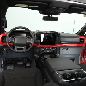 Center Console Dash Decor Strips Trim For Ford F150 2021+ Car Interior Accessories Detailing Dashboard Vehicle Automotive