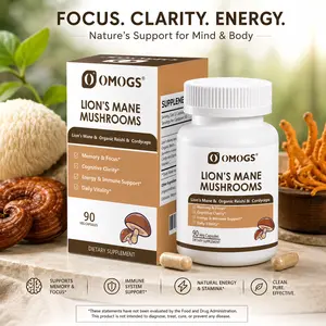 Mushroom Complex 10:1 Extract Capsules – Lion’s Mane, Cordyceps & Reishi Mushroom Supplement for Brain Health, Memory, Focus & Immune Support