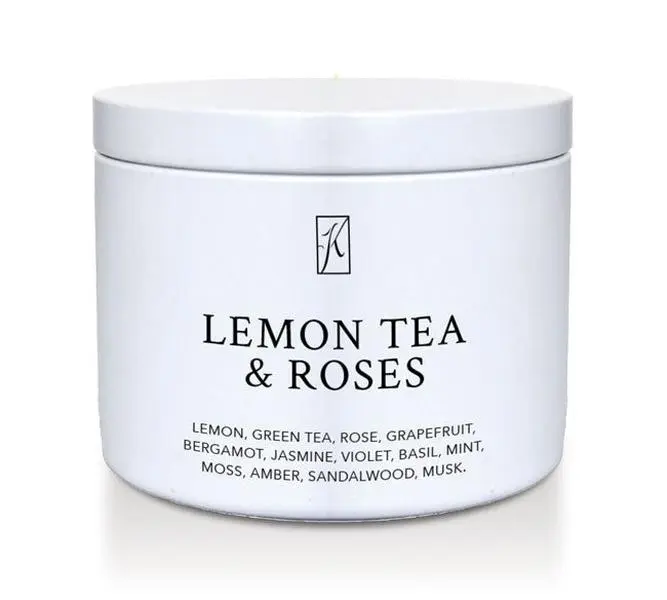 Lemon Tea & Roses | 3-Wick Tin 14 oz