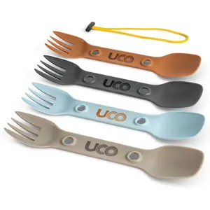 Utility Spork 3-in-1 Combo Spoon-Fork-Knife Camping Utensil, 4-Pack