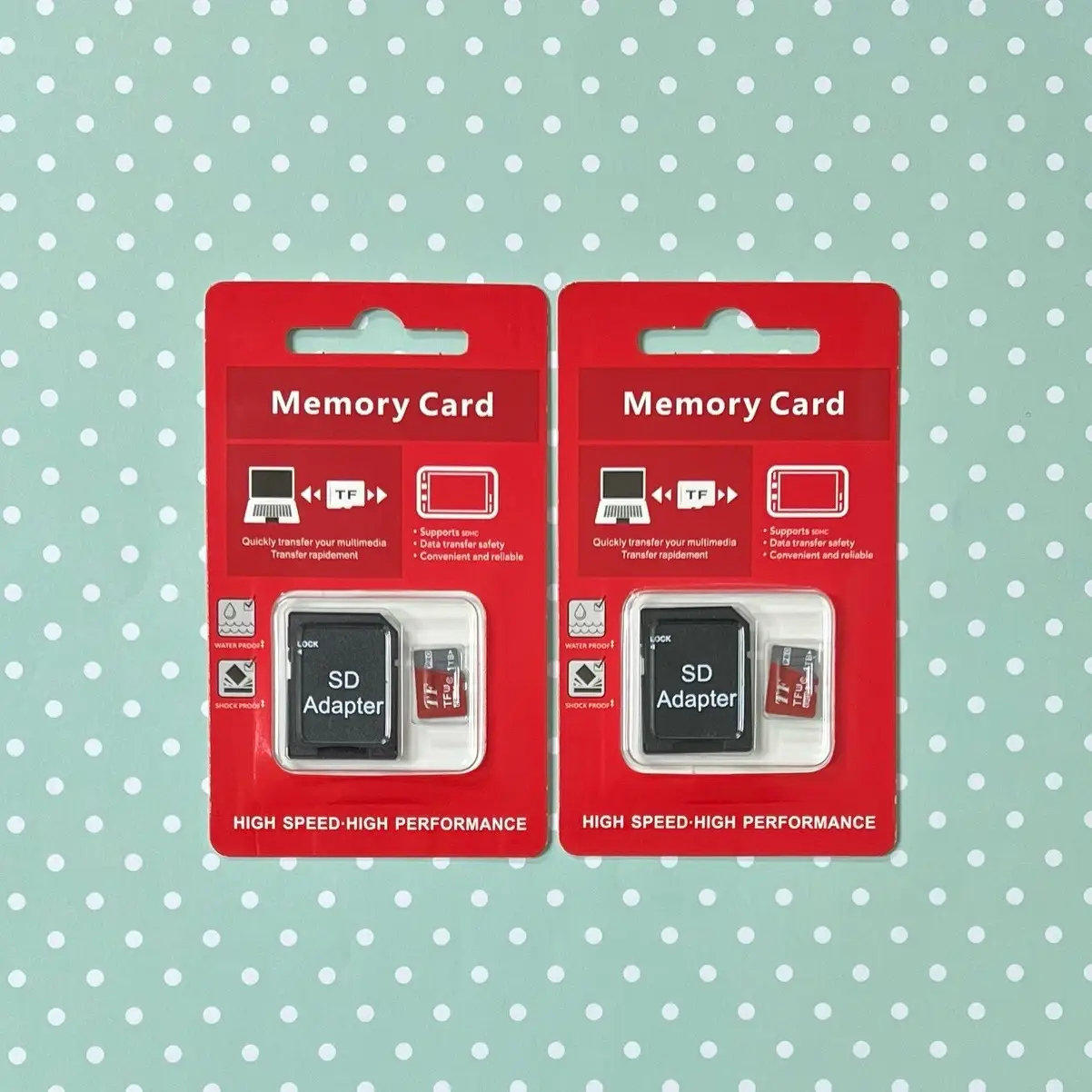 2 Pack - 1 TB Micro SD Memory Card with Adapter, Universal Memory Card Compatible with Mobile Phone, Tablet, Drone, GPS, PADs, Camera