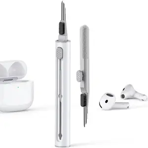 Inesore for Airpod Cleaner KitMulti-Function Cleaning Kit Pen for Airpods Cleaning Earbud Cleaning iPhone Cleaning for Bluetooth Earphones Case Cleaner 3-in-1 Cleaning Pen Tools (White)