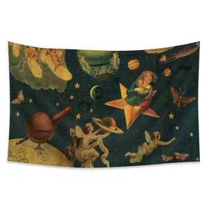 1pc, The Smashing Pumpkins' Album Flag Banner, 2*3ft(60*90cm) /3*5ft (90*150cm), 4 Grommets, Single-Sided Printing, for Indoor, Outdoor, Home, Room, Man Cave, Bedroom, Music Bar, Yard, Garden, Activities, Decorations