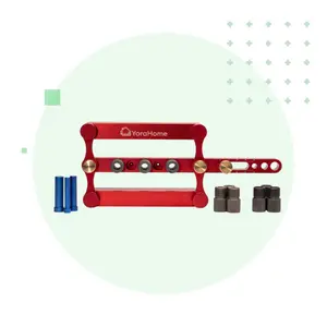 YoraHome Dowelling Jig, Aluminum Alloy Straight Hole Locator