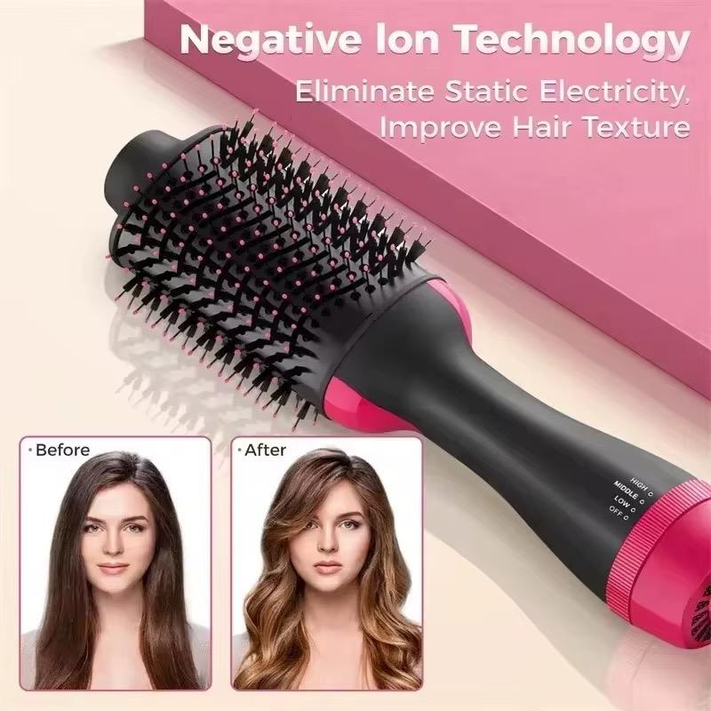 Professional High Quality One Step Hair Dryer Brush Styler Tools Fast Heating Hair Straightener & Drying Hot Air Brush for Dry Straight Curl