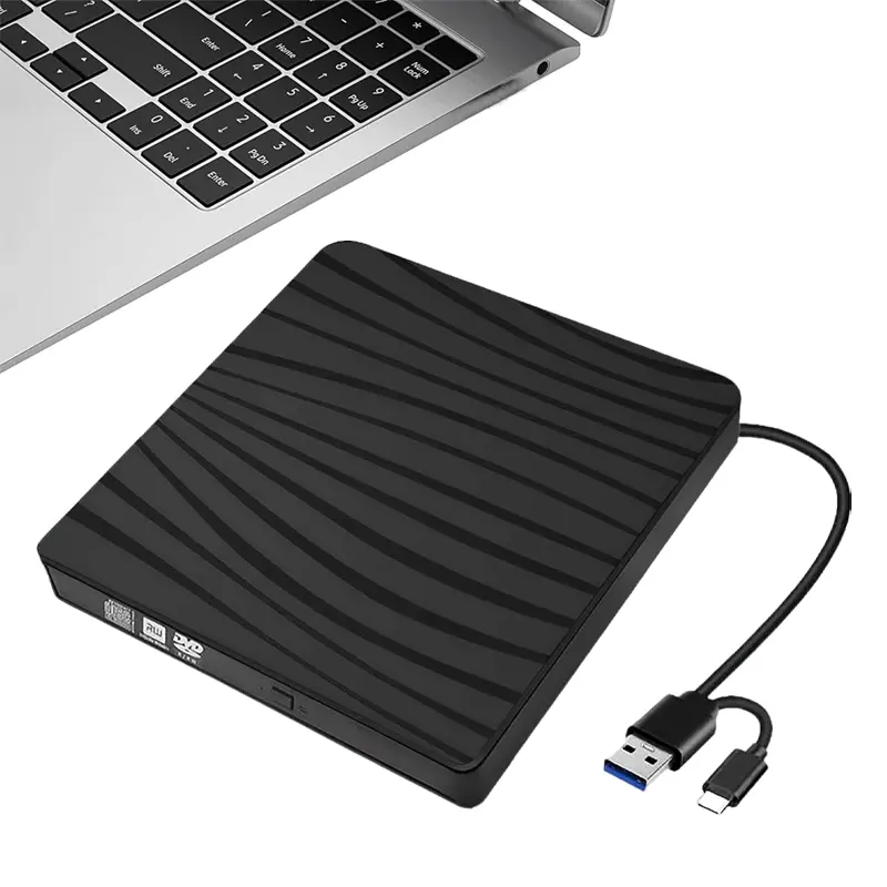 External CD/DVD Drive for Laptop USB C Portable CD DVD +/-RW Burner Optical Drive Reader Writer DVD Player for Laptop Desktop MacBook