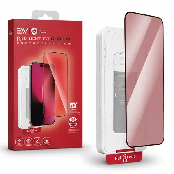 Electro Red Light Therapy Tempered Glass Screen Protector for iPhone, 0.33mm HD, Scratch-Resistant, Bubble-Free Installation, Smooth Touch, Durable Mobile Phone Protection Accessory, Electronic, Accessories