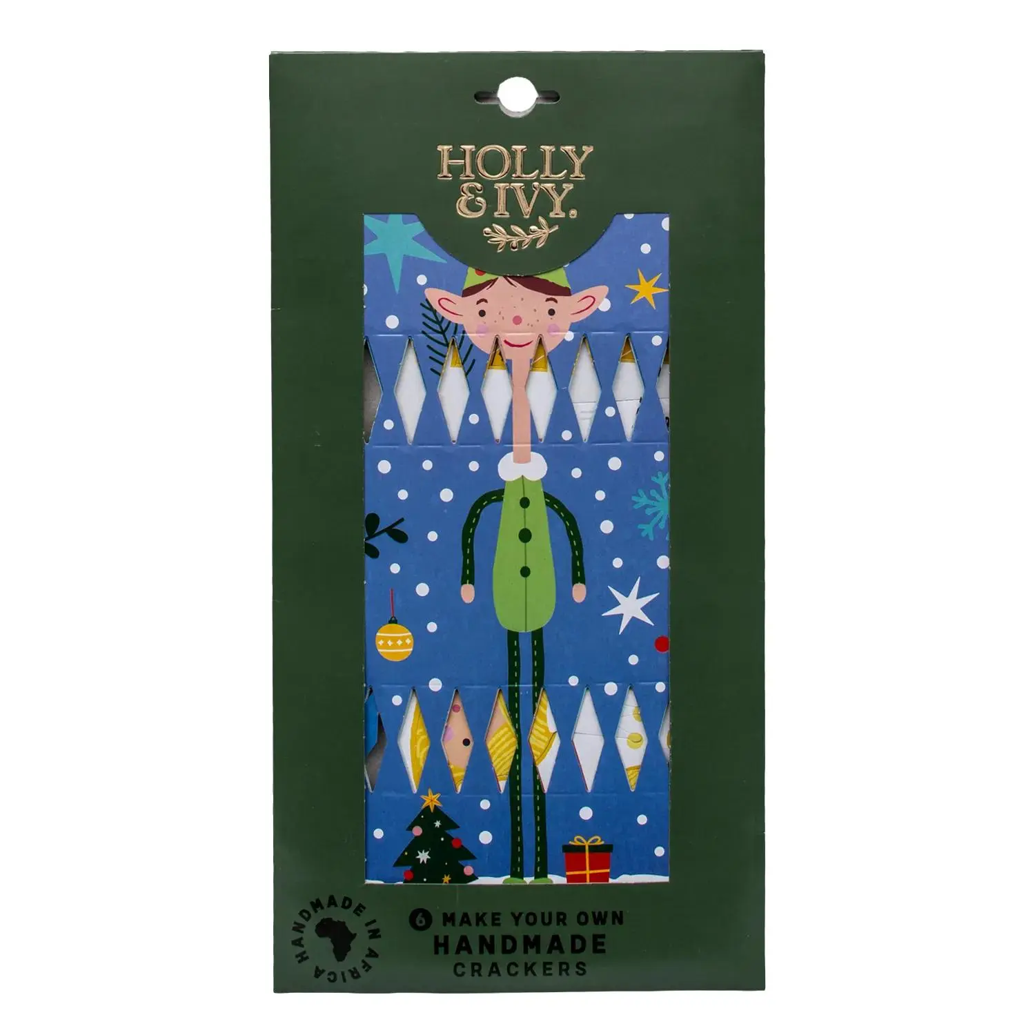12in Holly & Ivy Unisex Make Your Own Christmas Character Festive Crackers Kit, Makes 6 (Home Supplies, Party Bags & Gifts)