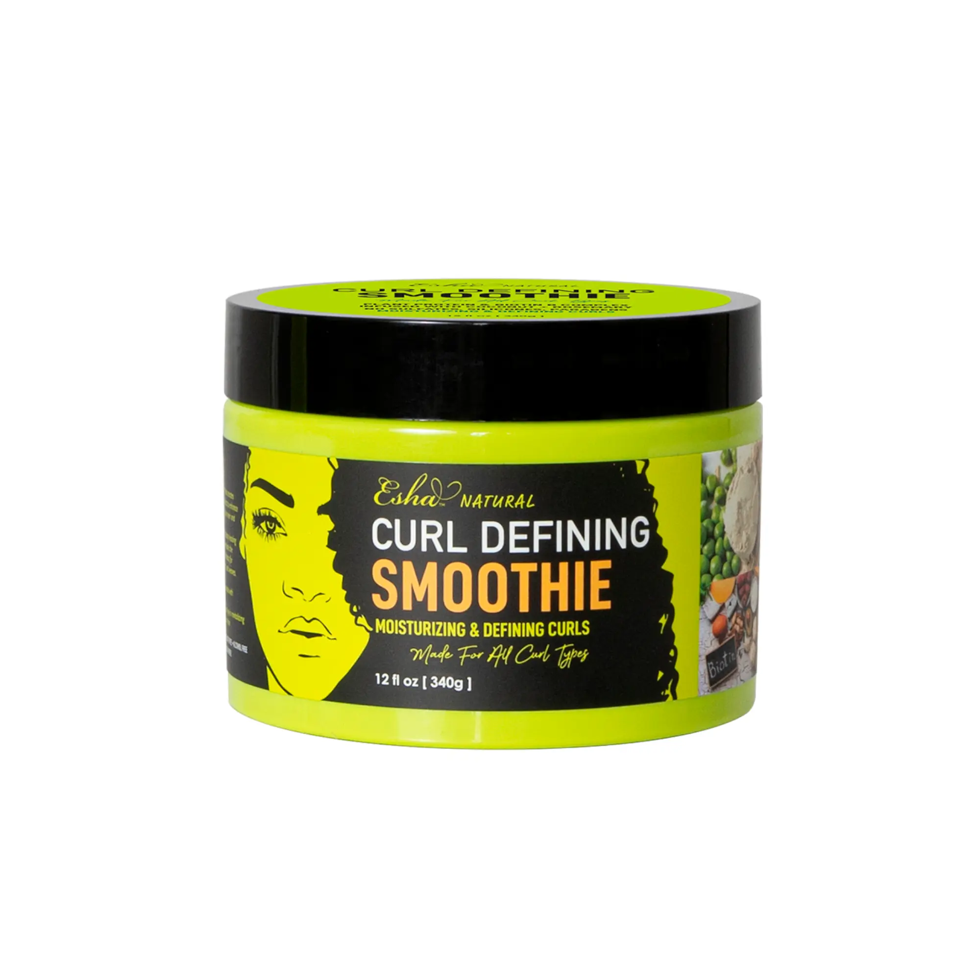 Esha Natural Curl Defining Smoothie 12 oz - Moisturizing & Defining Curls for Haircare
