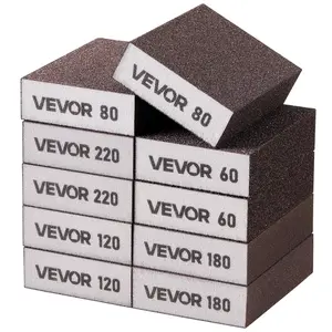 VEVOR Sanding Sponge 10Pcs 60/80/120/180/220 Washable & Reusable Sanding Blocks