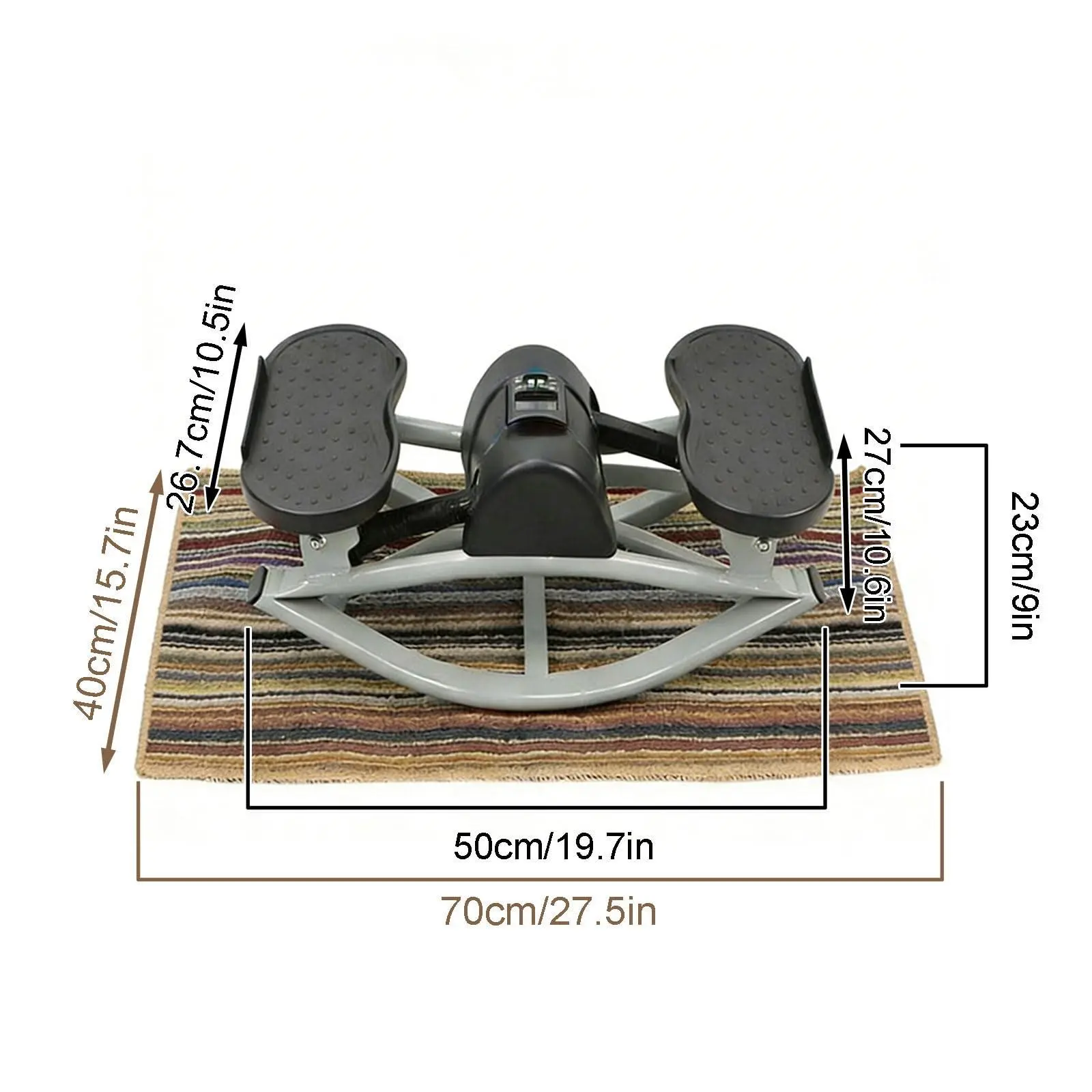 Rock Stepper Side to Side Portable Lateral Rocking Stepper with Digital Display and Non-Slip Mat Mini Steppers for Exercise at Home