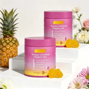[HOT] Her Juicy Feminine - All in One Solution with Slippery Elm and Prebiotics& Blend for Women’s pH Balance and Dryness - Hawaiian Pineapple 60 Count-Women vitamins-feminine balance gummies Edible- gut health supplement- women's probiotics