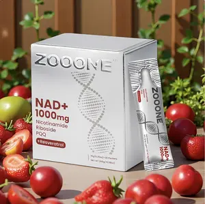 ZOOONE NAD+ Berry Flavor Drink Mix 1000mg for Skin Aging Energy & Focus Support 30 Pack US Healthcare Beverage with Resveratrol CoQ10 D-Ribose PQQ-W2