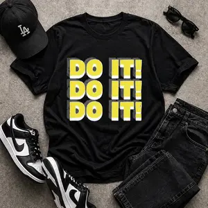 Do It! Do It! Do It! T-Shirt | Retro Block Letter Motivational Tee