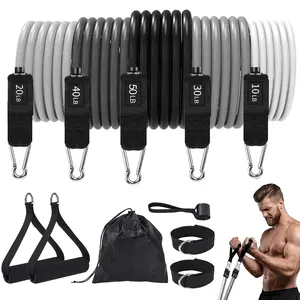 Resistance Bands, Exercise Bands，Resistance Bands for Working Out, Work Out Bands with Handles for Men and Women Fitness, Strength Training Home Gym Equipment