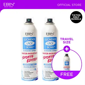 EBIN Sports Edition Adhesive Spray Set with FREE Travel size spray