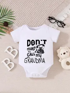 Newborn Summer Short Sleeve Triangle Shirt, Unisex Baby Clothes, Cute Retro Phone Print, Fun One-Piece Bodysuit, Perfect for Boys and Girls, Fun themed bodysuits