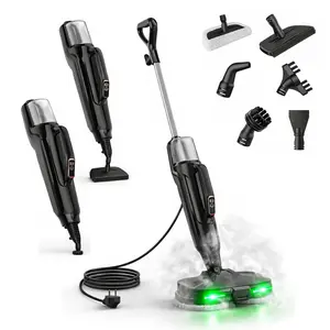 Steam Mop for Floors Steam & Scrub Electric Rotating Steam Mop Cleaner, Multi-Function Steam Cleaner for House, Detachable Handheld, 3 Modes, LED Light, 500mL Tank