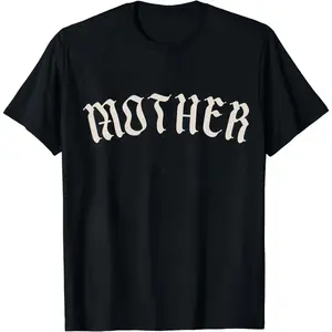 Graphic Tee - Mother Gothic tshirt, trendy alternative metal core tee, old english mother tshirt, oversized mom tee, goth mom,More Color Options (Coffee, Red, Green, Blue, Purple)