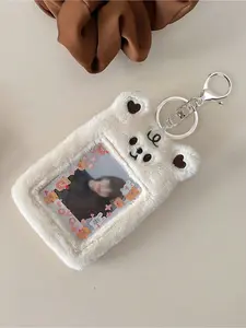Cute plush bear card holders, cartoon plush keychains, and photo card holders printed with celebrity photos or idol albums. These adorable animal-shaped items can store bank cards, ID cards, business cards, and more.