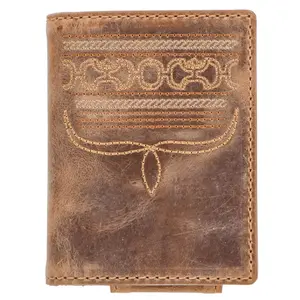 HOOey Dalton Smooth Brown BiFold Money Clip