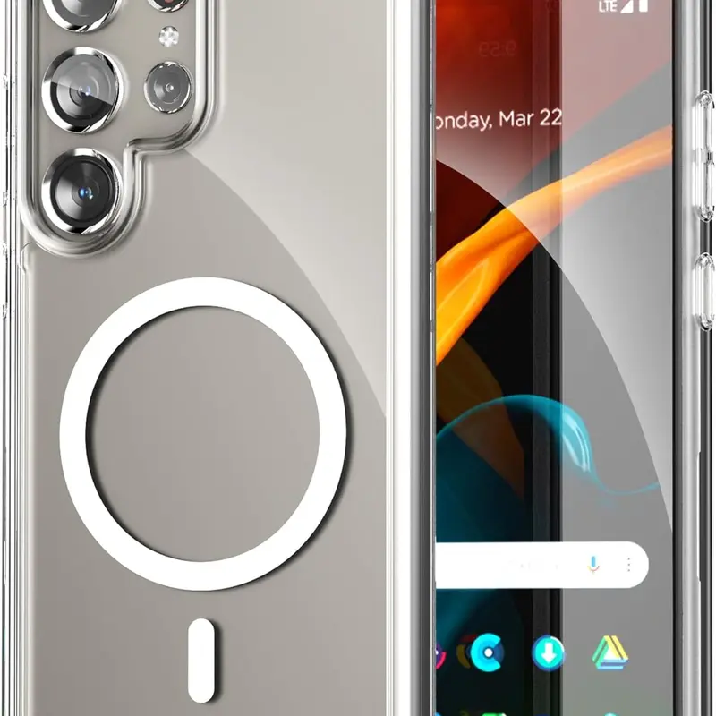 Magsafe-Compatible Shockproof Transparent Case - Smartphone Protector for Samsung Galaxy S26, S25, S24, S23, S22 Plus Ultra Cellphone Accessories