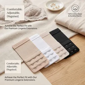 Women's Comfortable Stretchy Bra Extender Strap - 4 Pieces 4 Hook Extension for Better Fit, Adjustable Back Band, Seamless Support, Perfect for Daily Wear, Maternity, Post-Surgery, and Sports Bras