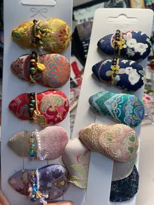 Handmade Song Brocade Hair Clip, Traditional Chinese Style, Side Barrette, Daily Commuter Accessory, Cute Design for Women, Flower Hair Clip